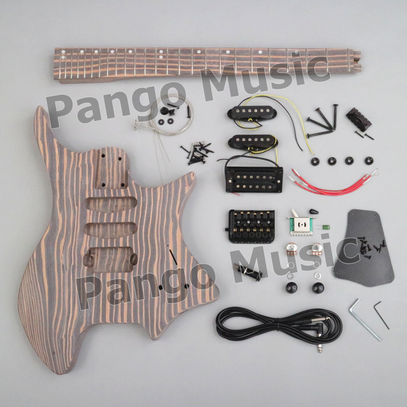 Headless / All Zebrawood DIY Electric Guitar Kit (ZQN016) Buy guitar